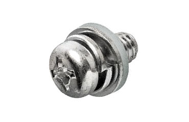 黄銅(+) ナベ頭セムス小ねじ P＝3N (バネ座+JIS平座+ナイロンJIS平座組込)